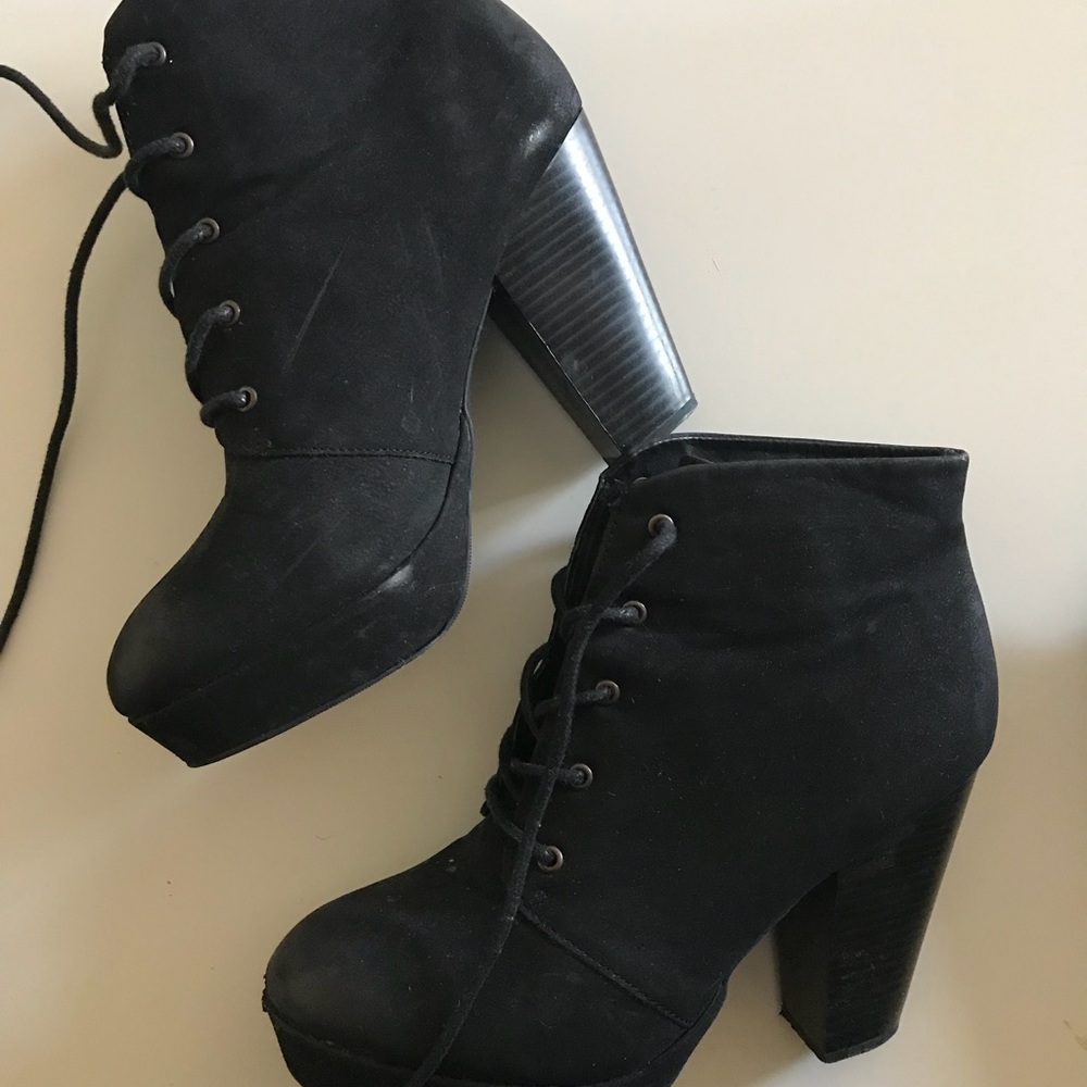 Black ankle booties